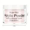 Vloeistoffen helder wit roze acrylpoeder 120 g acryl nagel polymeer voor Franse nagelverlenging Geen noodlamp genezing