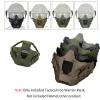 Tillbehör 2023 New Iron Warrior Tactical Mask (Half Face) Solid Helmet Cover Accessories for Men Outdoor Paintball Army Airsoft Foldning