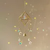 Décorations de jardin Crystal Suncatcher Rainbow Light Catcher Fenêtre de jardin décoration Moon Sun Catcher Crystal Wind Chime Sunging Suncatcher Prism