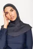 Solid Color Мусульманский тюрбан для женщин Полный укрытие плавать хиджабс 240426