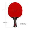 Paddles de tenis de mesa 2 raquetas 3 bolas Ping pong Jugador profesional con bolsa para el torneo Juega 240419