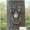 Garden Decorations Funny Tree Face Decor Decoration Latex Her Art For Easter Outdoor Creative Props Accessories 220721 Drop Delivery H Ot0Al