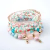 Bracciale bracciale assortite a guscio colorato a guscio ciondolo semplice maglione catena autunno e collana lunghe inverno accessori abiti a ciondolo a ciondolo donna