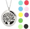 Tree of Life Pendant 30mm Aromaterapia Olio essenziale in acciaio inossidabile in acciaio inossidabile Oli Diffusore Oli Lascchio di invio della catena e Felt Pad8667048