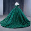 Glitter lantejas Princesa Quinceanera Vestidos 3D Floral Apliques Off Ombro Long Sweet 16 Dresses Daren Green Green Vestido de Vx Anos 2024 Especial Ochaes Vestido de Ball