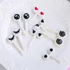 Forks 1/2/3PCS Mini Eye Cartoon Picks For Kids Cute Fruit Fork Bento Box Decor Reusable Children Snack Cake Dessert