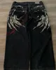 Streetwear Y2K Jeans Harajuku Hip Hop Retro Wing Modèle imprimerie Pantalon de jeans Bands Gothic