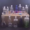 Tubos de fumantes 10pcs mini queimador de óleo de vidro Bongo de 10 mm de alça de junta com pyrex grosso reciclador de reciclagem Dab Rig Rig Ashcatcher Macho P DHKJX