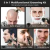 Professional Electric Shaver for Men 5 in 1 Multifunctional Bald Head Shaving Machine Wet-Dry Use Razor Grooming Kit 240420