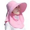 Brede rand hoeden buitenavonturen vishoed Volledig gezicht omslag voor meisjesvakantie F0T5