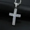 Designer Pendant Necklaces New 316 Stainless Steel Gold-plated Aaa Rectangular Zircon Cross