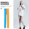 女性ソックスファッションダブルカラーABスプライス左右 - フリーサイズ（黒と白）
