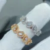 Кластерные кольца Bpoyb Высококачественное v золотое кольцо Симпатичная игристая вода капля капля сахарная камень для женщин свадьба для женской моды свадьба