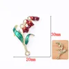 Charms Bell de colgantes en forma de orquídea elegante flor multicolor para joyas que hacen hallazgos de collar de mujeres de bricolaje 3x2cm 5pc