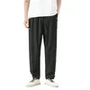 Pantalon masculin drapé long soild pantalon de pieds groupés