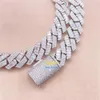 Bling 18k Gold plattiert 925 Silber vereisere Diamant Moissanit Hip Hop Jewelry Men Custom Cuban Link Chain Halskette