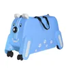 Чемоданы детский чемодан на колесах могут сидеть и кататься на милой мультипликационной игрушке для детей для детей на свежем воздухе.