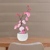 Decoratieve bloemen kunstmatige bloem potplant eetkamer tafel decor plastic faux pruimen opstelling