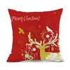 Kussen Kerstmoose Moose Pillowcase Katoen Linnen Print Decoratie Decoratie Vakantie kleurrijke kunst gepersonaliseerde cojines