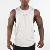 Mens Brand Gym Fitness Casual Clothing Cool Tank Top Fashion Workout Running Sporting Singlets Muscle Sleeveless Vest 240425