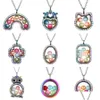 LACKETS MAGNETISCHE OPEN Open Rainbow Pearl Cage Hangkettingen voor vrouwen Crystal kralen Glas drijvend medailleketens mode sieraden dhpxb
