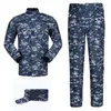 Men's Tracksuits Blue Digital Tactical Uniform Men Sets Outdoor Working Clothes CS Training