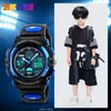 Barnklockor Dual Movement Children's Electronic Watch Student Multifunktionell Glow-in-the-Dark Waterproof Electronic Watch LED Watch Men