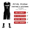 Customized mens youth reversible basketball jersey uniform customized printing personalized name sports shirt large size 240425