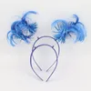 Acessórios para o cabelo azul Ponytail da cabeça da cabeça BOPPER BOPPER Party Acessório para festivais escolares de fantasia