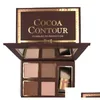 Cień do oczu w Stock Cocoa Contoa Contour Kit Palette Nude Color Kosmetics twarz Makeup Czekoladowy cień do powiek z BUKI BR OTR9H