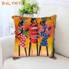 Pillow Oil Painting Print Covers Pillowcase Retro African Style Decorative Throw Case 45x45cm