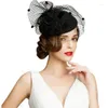 Beretti femminile Fedora Elegant Hat Women England Fashion Hats Cappello di lana con velo B-1186