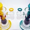 Mini kleine Öl -Dab Rigs 9,8 Zoll Bfastpluto Recycler Öl Rigs Shishs kleiner Glaswasserrohrrohrrohrrohr Blase Dab Bong und 14mm kleine Schüssel und kostenloser Versand