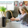 SOAP -Spender automatischer Berührungslosen -Seifenspender USB -Wiederaufladungsabteilung für elektrische Seifenspender 450 ml Schwarze Schaumseife SOAP 240419