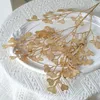 Fiori decorativi color oro color artificiale fiore ramo a forma di cuore foglie bouquet piante a casa decorazione di matrimoni natalizi