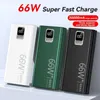 Banques d'alimentation du téléphone portable 66W 30000mAh Affichage numérique Powerbank Super Fast Charge Portable Powerbank External Battery adapté à l'iPhone Huawei Xiaomi Samsung J2