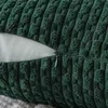 Coussin / décoratif couvercles de jet vert foncé 16 x 16 pouces pour canapé couvercle de coussin doux en velours côtelé boho décoration intérieure pour le salon canapé-lit