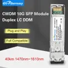 DWDM SFP 10G модуль приемопередатчика от 40 км до 80 км C21 ~ C60 DDM Duplex LC Оптичный модуль для Huawei, Cisco, Mikrotik Optical Switch