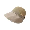 Bérets Sun Hat Protection élégante avec trou pour les femmes pliables anti-UV Brim Cap Beach Travel Jardinage respirant