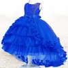 Vestido de princesa de renda para bebês de alta qualidade para uma festa de aniversário elegante, vestido de tração, garotas de natal roupas 3-12yrs 240412