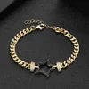 Zlxgirl Fashion Women and Men Star Shape Zircon Armband Jewelry AAA PAVED ZIRCONIA DUBAI GOLD BLANGLES PAR 240424