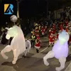 Custom Made 2.5 Meters LED Lighting Giant Inflatable Horse Costume for Parade