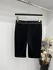 Women's Shorts Designer Lady Black Slim 2024 High Strength Casual High Waist Button Up Pants Solid Elastic 5-point