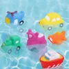 Baby Bath Toys 6pcs Cartoon Vehicle Baby Bathing Toys Swimming Water Toys Childre