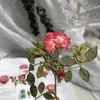Fleurs décoratives 5-8cm / 12pcs séchées pressées rose rose branches mini roses bricolage adhésif coque de téléphone po