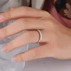 S925 Sterling Silver Gold D Colore 4mm Ring di moissanite per donne da 1,5 ct Match Diamond Wedding Bride