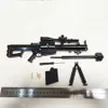 Gun Toys 2023 Miniature Barrett M416 Sniper Rifle Afneembare Jedi Survival Submachine Gun Model Alloy Pistol Toy Gun Boys Collection Gift T240428