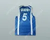 Aangepaste nee naam heren jeugd/kinderen naor sharon 5 Israel Blue Basketball Jersey top gestikt S-6XL