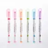 3color Linear Roller Seal Highlighter Color Hand Account Curve Flower Type Wave Line Hand Account Mark Key Word Marker Pens 240423