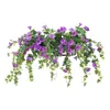 Decorative Flowers Artificial Petunia Flower Durable Plants Elegant Morning Glory Centerpiece For Home Office